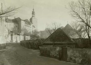 Bautzen, Blick über die Mühltorgasse zum Lauenturm
