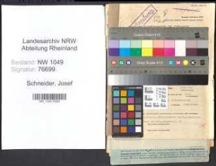 Entnazifizierung Josef Schneider , geb. 30.08.1899 (Ingenieur)