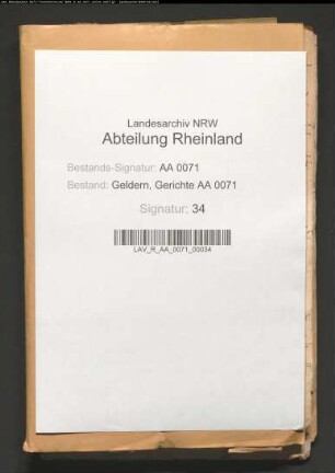 Beilagen zu den Gerichtsprotokollen