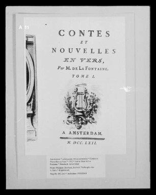 Contes et Nouvelles en Vers — Titelkupfer des 1. Teils