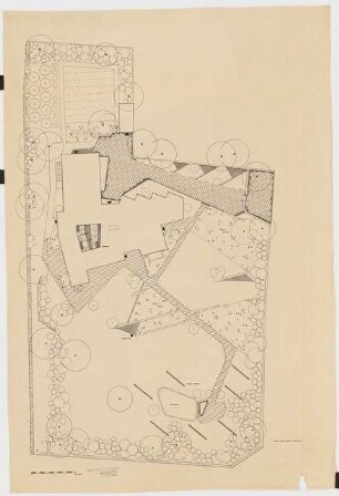 Garten Karl Ströher, Darmstadt: Lageplan 1:100