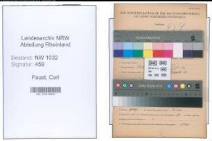 Entnazifizierung Carl Faust , geb. 28.02.1907 ()