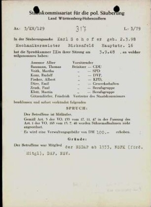 Schofer, Karl