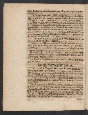Teutsche Theologische Bücher.