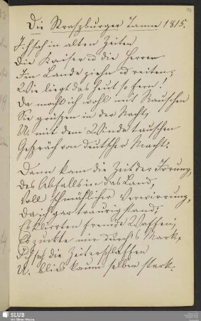 Die Straßburger Tanne 1815. (Steyrisches Gedicht aus P. Roseggers "Sonntagsruhe".)