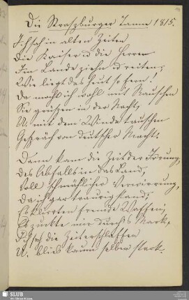 Die Straßburger Tanne 1815. (Steyrisches Gedicht aus P. Roseggers "Sonntagsruhe".)
