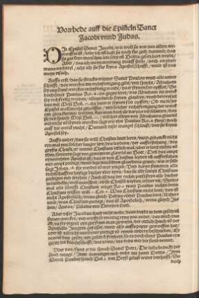 Vorrhede auff die Episteln Sanct Jacobi unnd Judas.