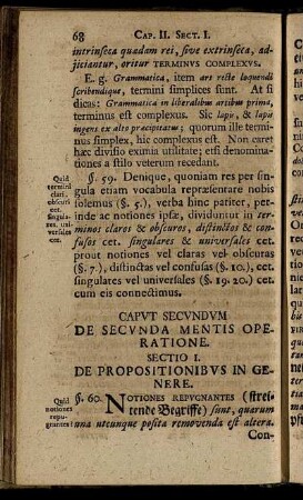 Caput Secundum De Secunda Mentis Operatione.