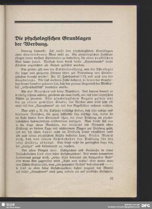 Die psychologischen Grundlagen der Werbung