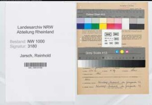 Entnazifizierung Reinhold Jarsch, geb. 10.02.1914 (Angestellter)