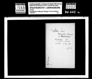 Hörz, Karl (+09.01.1842); Hofschauspieler, Chorsänger und Statistenführer