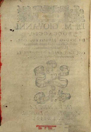 Il Filocopo : Con La Tavola Di Tutte le materie che nell'opera si contengono