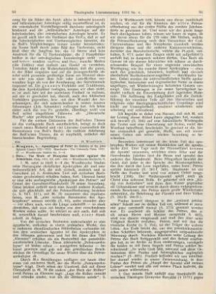 83-85 [Rezension] Mingana, A., Apocalypse of Peter (in Bulletin of the John Rylands Library XIII - XIV)