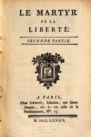 Le Martyr De La Liberté, 2