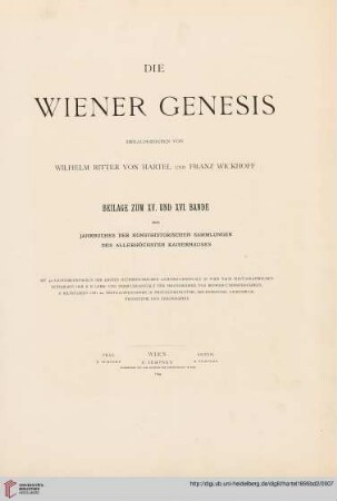 Band 2: Die Wiener Genesis