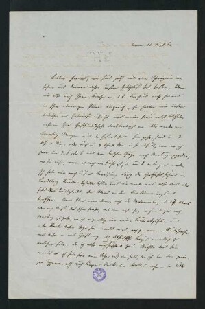 Brief vom 16. September 1861