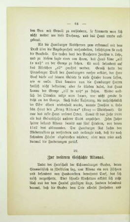 22. Zur weiteren Geschichte Altonas