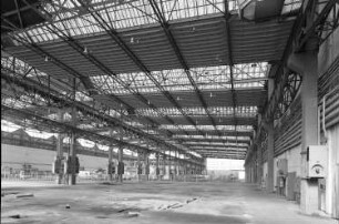 Dresden-Klotzsche, Flughafenstraße. Flughafen Dresden. Hangar 219. Innenansicht nach Norden