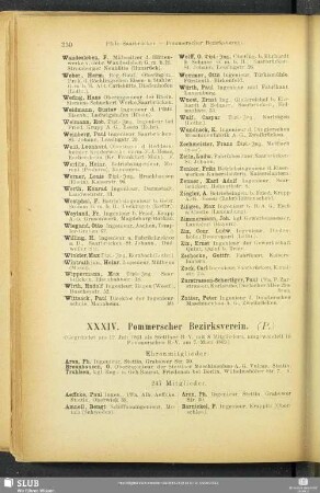 XXXIV. Pommerscher Bezirksverein.