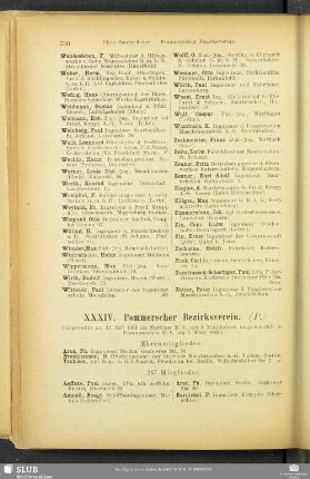 XXXIV. Pommerscher Bezirksverein.