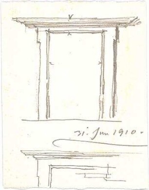 Hauberrisser, Georg von; u. a. Deutschland; Italien; Österreich; Skizzen - Fenster (Ansicht, Teilansicht)
