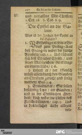 Die Epistel an die Galater.