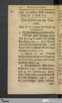 Die Epistel an die Galater.
