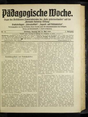 Fortbildungsschule und Volksschullehrer