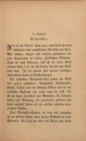 3. Kapitel. Gespenster.