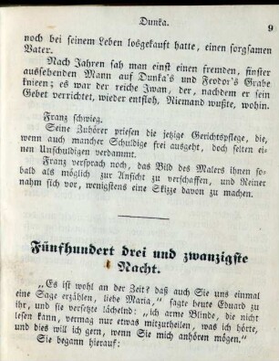 Fünfhundert drei und zwanzigste Nacht