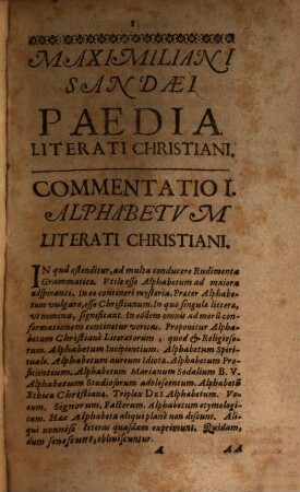 R. P. Maximiliani Sandaei ... Paedia academici Christiani : ad sereniss, et reverendiss, Maximilianum Henricum utriusque Bavariae ducem