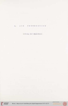 B. Die Textedition