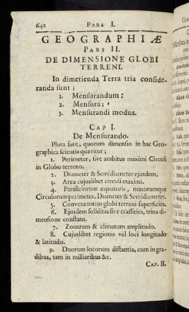 642-680, Parte II: De Dimensione Terrae agitur