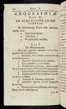 642-680, Parte II: De Dimensione Terrae agitur