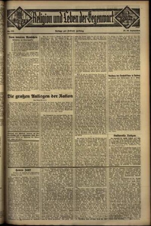 Dritte Ausgabe vom Sonntag, den 29. September 1935.