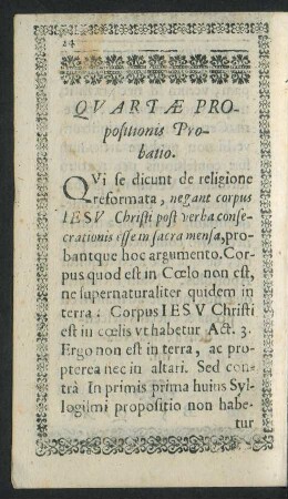 Quartae Propositionis Probatio.