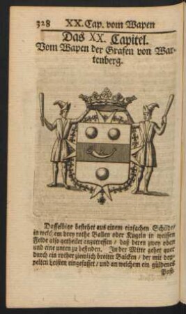 Das XX. Capitel. Vom Wapen der Grafen von Wartenberg
