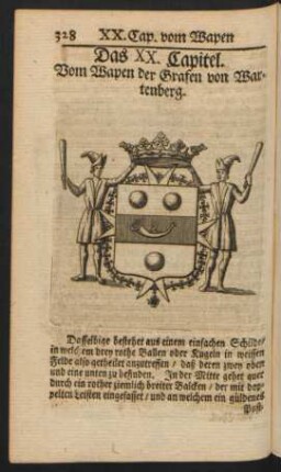 Das XX. Capitel. Vom Wapen der Grafen von Wartenberg