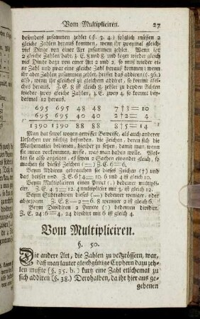 Vom Multipliciren.