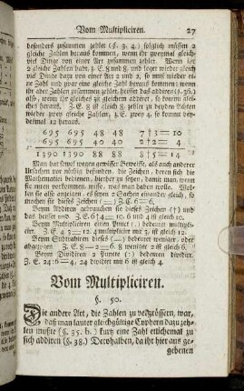Vom Multipliciren.