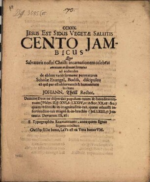 CCXXX. Jesus est sidus vegetae salutis cento iambicus