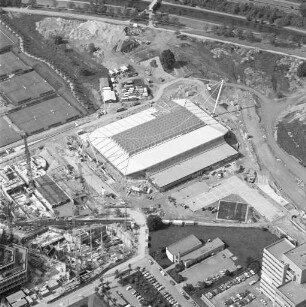 Bau einer Großsporthalle (Europahalle) für Karlsruhe nach dem Entwurf des Architektenbüros Schmitt & Kasimir