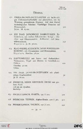 Diverses (Nr. 271-283)