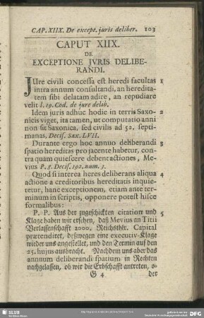 Caput XIIX. De Exceptione Iuris Deliberandi