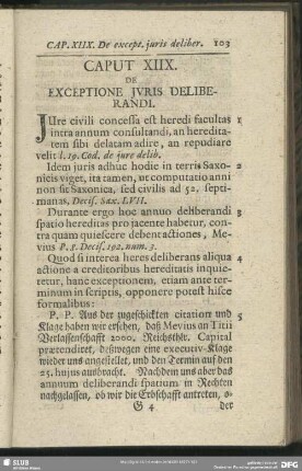 Caput XIIX. De Exceptione Iuris Deliberandi