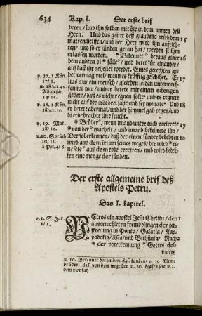 Der erste allgemeine brif deß Apostels Petru.