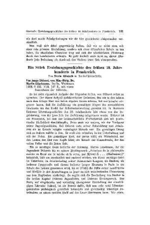 Ein Stück Erziehungsgeschichte des frühen 18. Jahrhunderts in Frankreich