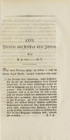 XXVII. Herodot und Ktesias über Indien