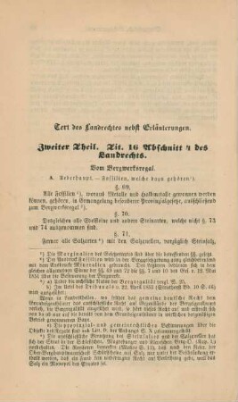 Text des Landrechtes nebst Erläuterungen