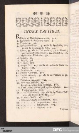 Index Capitum.